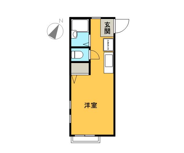 フェリーチェ(ワンルーム/1階)の間取り写真