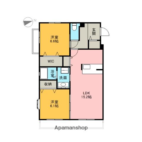 アーバンヒルズⅤ(2LDK/2階)の間取り写真