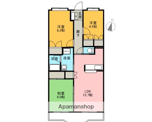 ラークビレッジ(3LDK/3階)の間取り写真