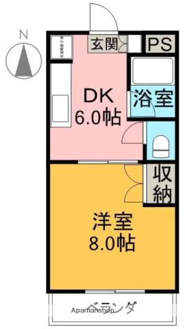 マンションTEAO(1DK/3階)の間取り写真