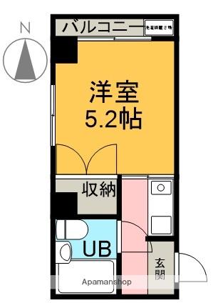 ピーコックマンション(1K/5階)の間取り写真