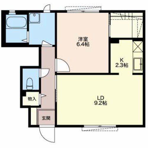 セピアコートⅡ(1LDK/1階)の間取り写真