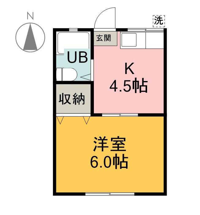NOIR JUBEI(1K/2階)の間取り写真