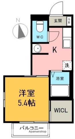 グリーンコーポC(1K/2階)の間取り写真
