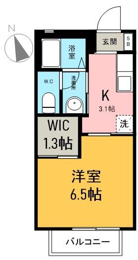 グリーンコーポC(1K/1階)の間取り写真