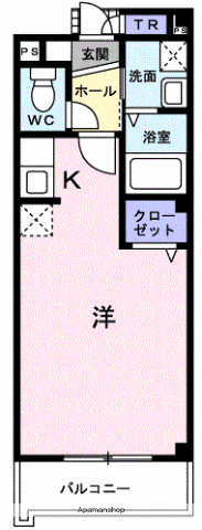 ピュア・エクセレント(ワンルーム/1階)の間取り写真