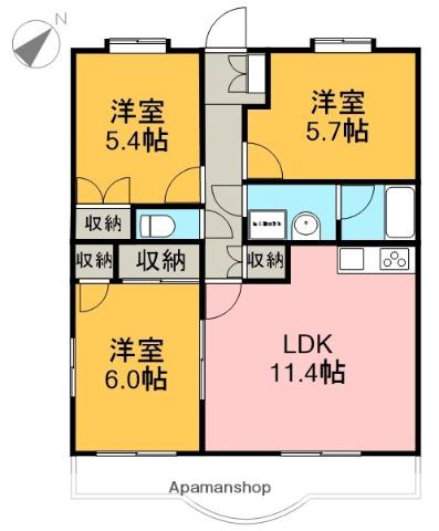 グレースエイワ2(3LDK/2階)の間取り写真