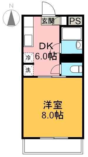 エトワール加藤(1DK/3階)の間取り写真