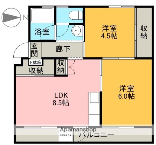清和マンション(2DK/3階)の間取り写真