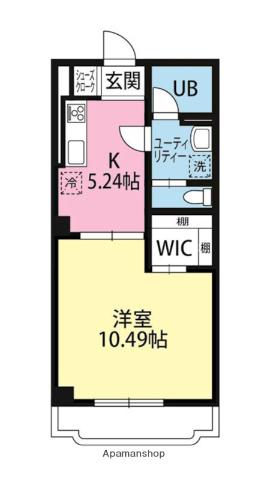 HIトピア富士(1DK/3階)の間取り写真