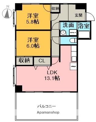メゾン吉崎(2LDK/2階)の間取り写真