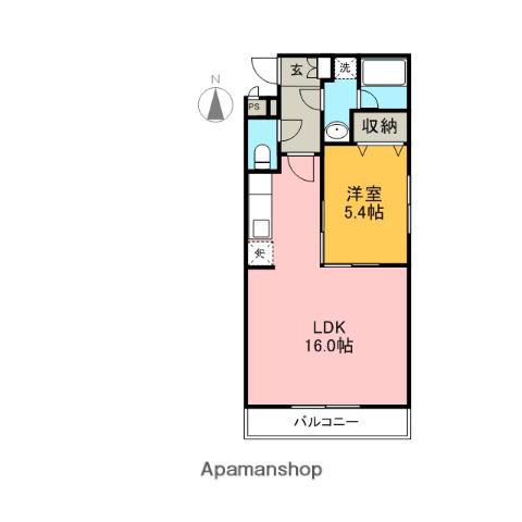 コンフォートマエジマ(1LDK/1階)の間取り写真