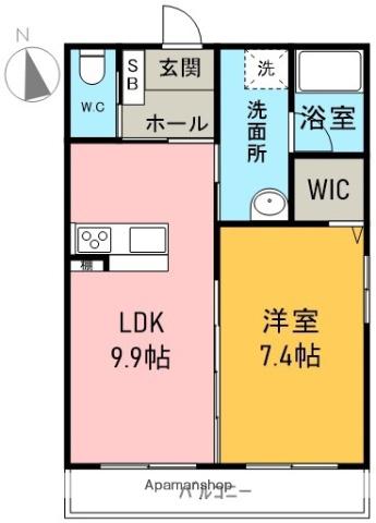 LEON Ⅳ(1LDK/1階)の間取り写真