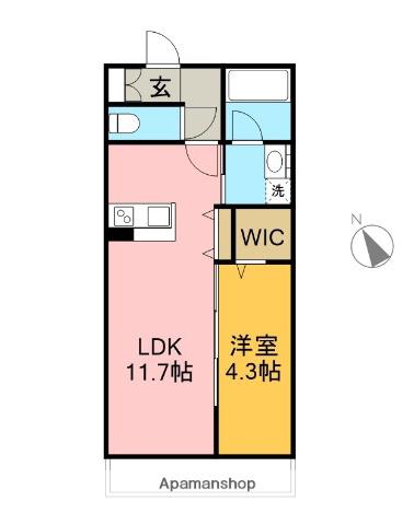 VⅡメゾン(1LDK/1階)の間取り写真