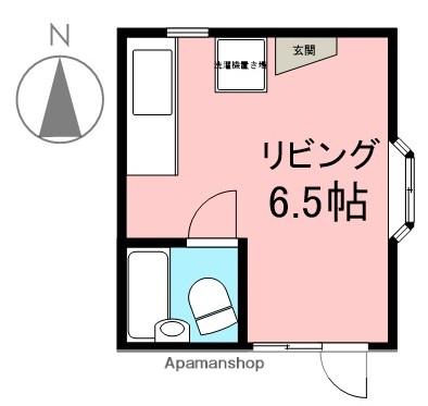 三浦ビル(ワンルーム/1階)の間取り写真