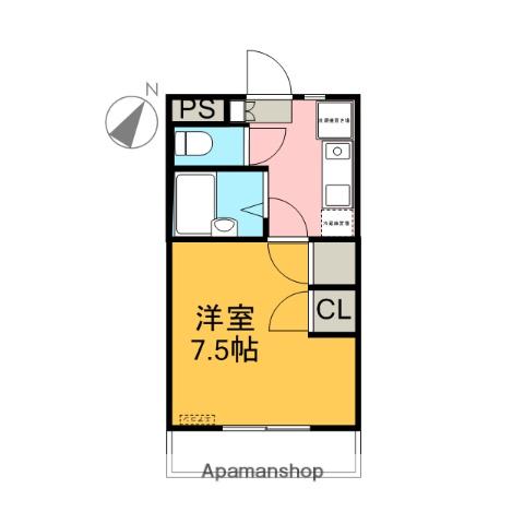 CLACSY ONE(1K/2階)の間取り写真