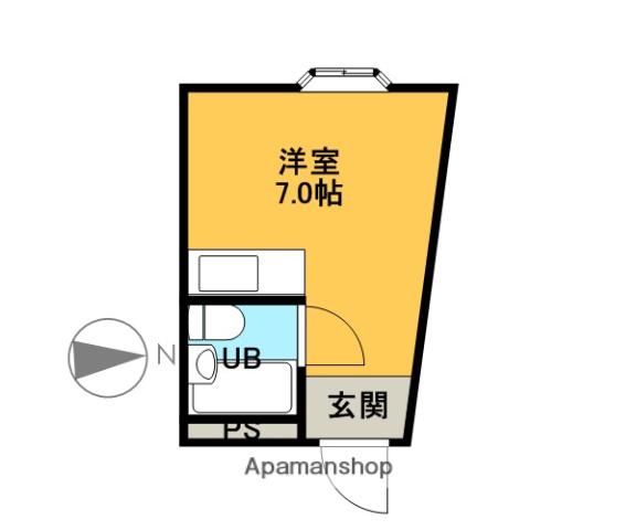 CHAI(ワンルーム/2階)の間取り写真