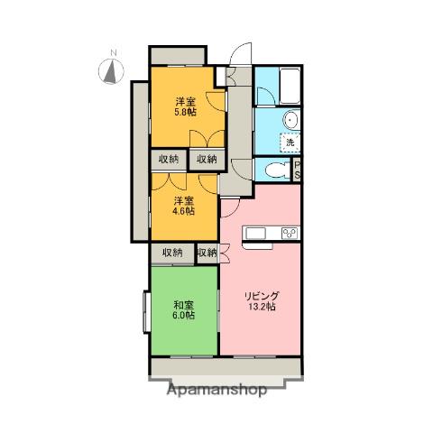 ラークビレッジ(3LDK/3階)の間取り写真