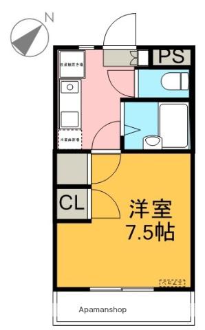 CLACSY ONE(1K/2階)の間取り写真