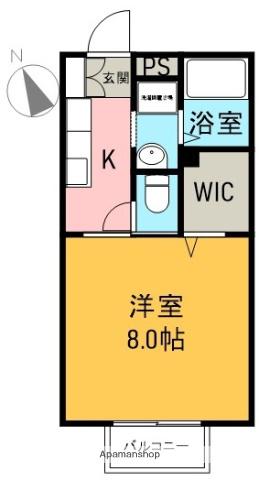 エルレーブ2A(1K/1階)の間取り写真