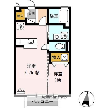シャルマンフレーレ(1LDK/1階)の間取り写真