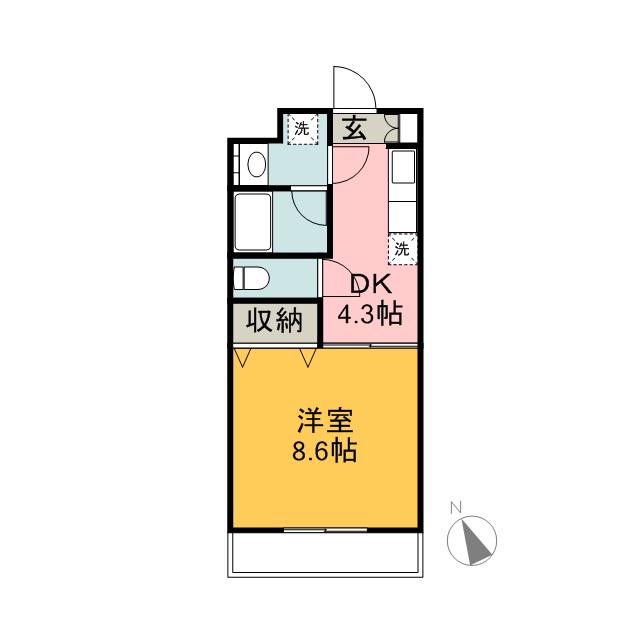 TOMOEYA(1DK/3階)の間取り写真