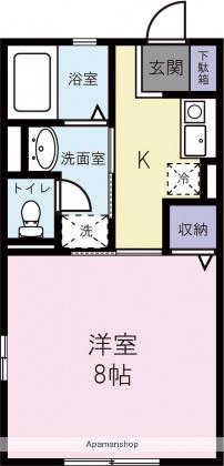 HEIM BELL(1K/1階)の間取り写真