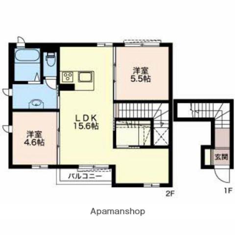 グラースMK(2LDK/2階)の間取り写真