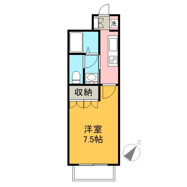 CASA VERDE(1K/2階)の間取り写真