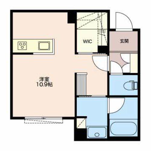 ヴィラグレイス(ワンルーム/1階)の間取り写真