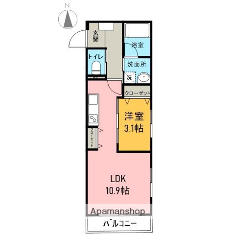 プラドスメゾン伝法(1LDK/5階)の間取り写真