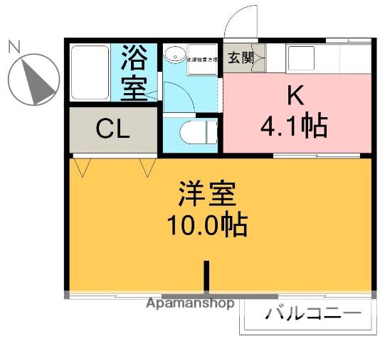 メゾン滝戸B(1K/2階)の間取り写真
