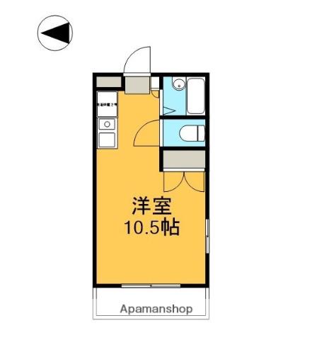 MINA B(1K/2階)の間取り写真