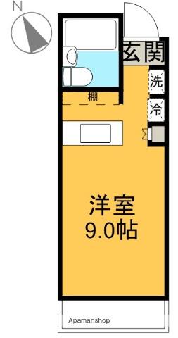 CROSS神田川(ワンルーム/3階)の間取り写真