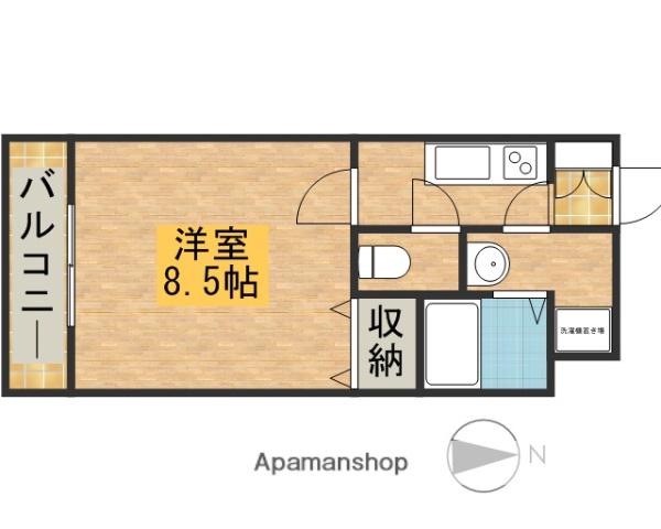 インフィニート(1K/1階)の間取り写真