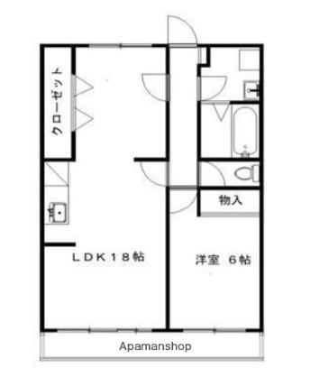 アソルティ増楽町(1LDK/4階)の間取り写真