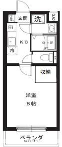 NAVONA(1K/1階)の間取り写真