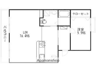 レジデンス下屋敷(1LDK/2階)の間取り写真