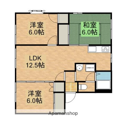 ラシーヌ広沢(3LDK/2階)の間取り写真