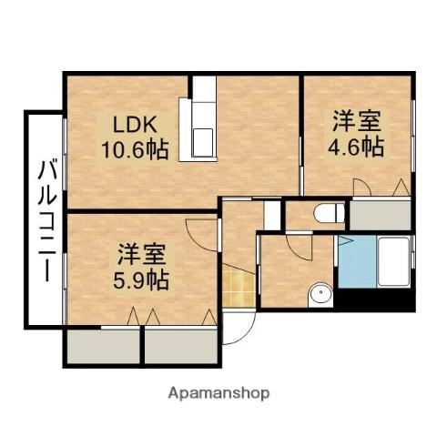 メゾンド・グレース(2LDK/2階)の間取り写真