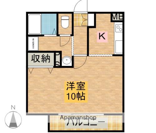 グリーンアートK(1K/3階)の間取り写真