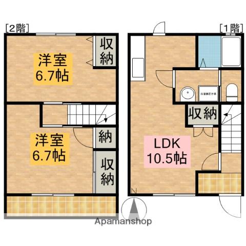 ボヌール・ヴィー(2LDK)の間取り写真