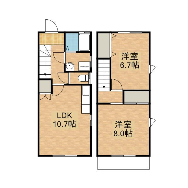 クオーレＢ(2LDK)の間取り写真