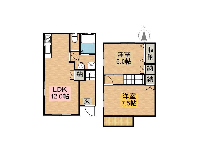 ハウス・クレール(2LDK)の間取り写真