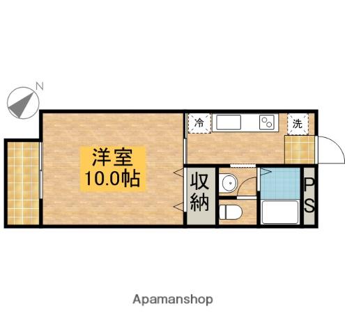コーポFK A棟(1K/2階)の間取り写真