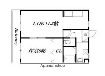 MS DREAM Ⅷ(1LDK/3階)の間取り写真