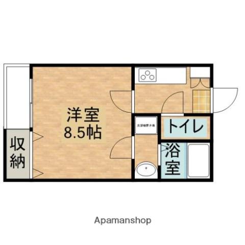 クレフラスト鴨江(1K/1階)の間取り写真