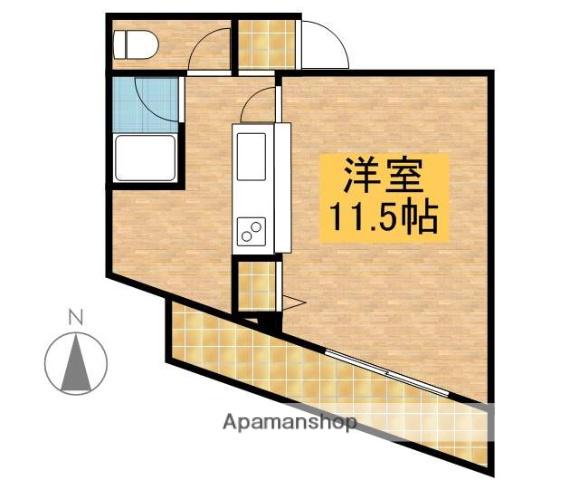 ミントベル(1K/2階)の間取り写真