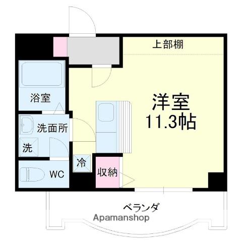 アップル第7 マンション(ワンルーム/4階)の間取り写真