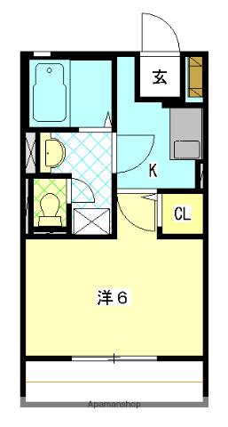 HAPPINESS Ⅰ(1K/1階)の間取り写真